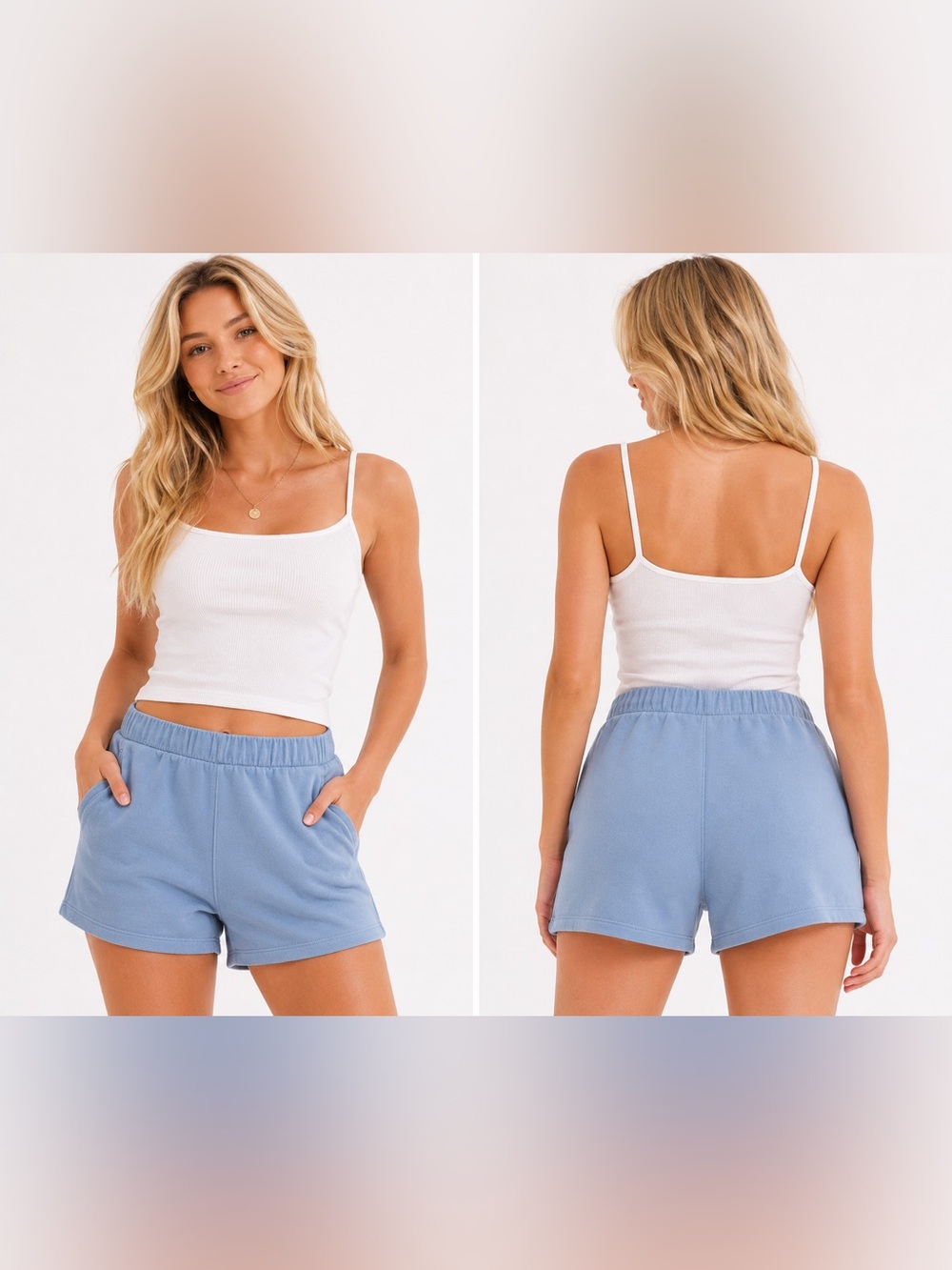 Hollister Ultra High-Rise Blue Fleece Lounge Shorts XS